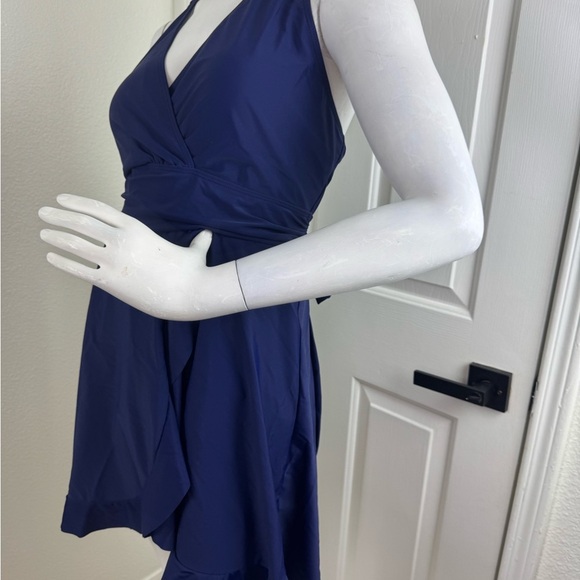 BLOOMCHIC Plain Ties Wrap Flutters Swim Dress Size 18-20. - Picture 12 of 17